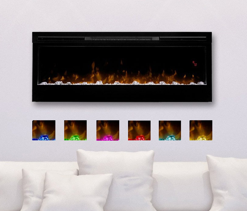 Wall mounted electric fireplaces mount on the wall to offer a modern feel. Wall fireplaces saves space and energy.